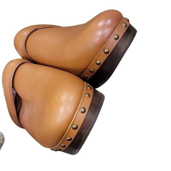 Madewell Cecily Clog Women's 9.5 Brown Leather Slip-On Round Toe Comfort - Picture 7 of 8